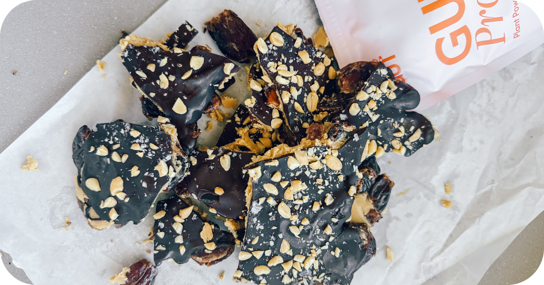 Peanut Butter Chocolate Date Bark