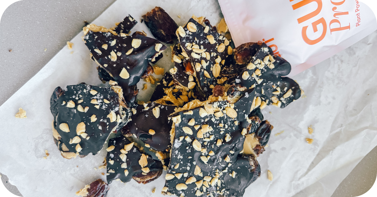 Peanut Butter Chocolate Date Bark