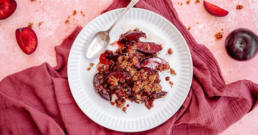Queen Garnet Prebiotic Plum Crumble