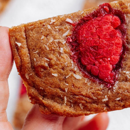 Raspberry & Coconut Blondies