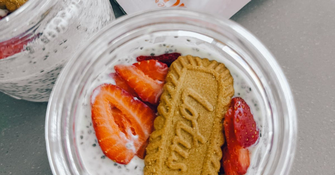 Biscoff Vanilla Chia Pudding Jars